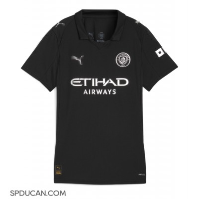 Zenski Nogometni Dres Manchester City Rodri Hernandez #16 Gostujuci 2025-26 Kratak Rukav Zenski Nogometni Dres Manchester City Rodri Hernandez #16 Gostujuci 2025-26 Kratak Rukav